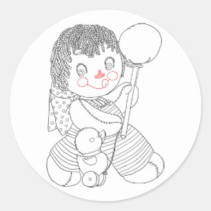 Adesivo Ilustração de arte desenhada à mão de um brinquedo