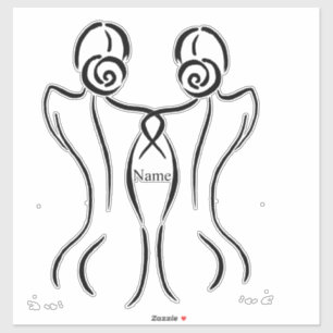 Adesivo Ilustração de arte feminina Thunder_Cove