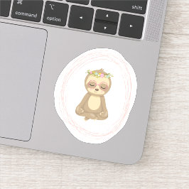 Adesivo Ilustração de Arte Lenta de Lotus Bonita