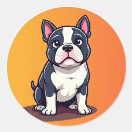 Adesivo Ilustração de Cachorro de Desenho Animado Fofo