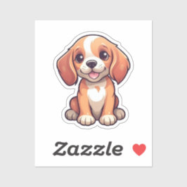Adesivo Ilustração de cão de desenho animado