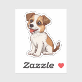 Adesivo Ilustração de cão de desenho animado
