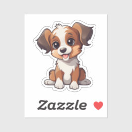 Adesivo Ilustração de cão de desenho animado