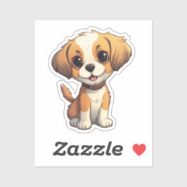 Adesivo Ilustração de cão de desenho animado
