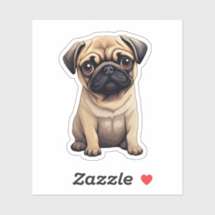 Adesivo Ilustração de cão de desenho animado