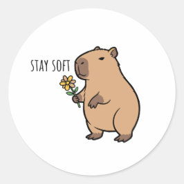 Adesivo Ilustração de capivara Stay Soft animal