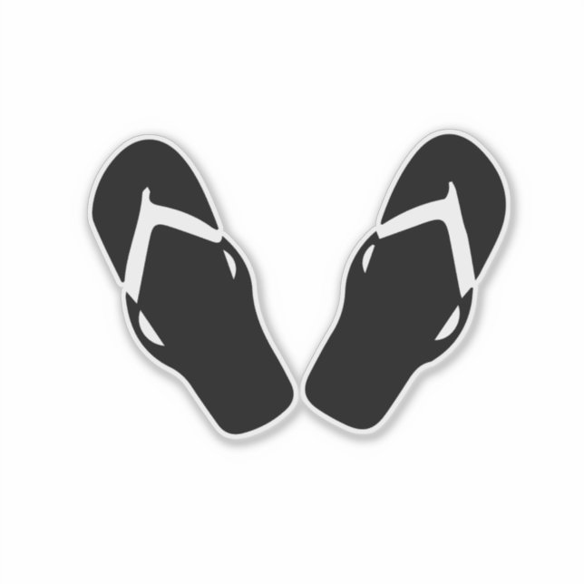 Adesivo Ilustração de chinelos (Frente)