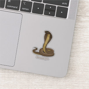 Adesivo Ilustração de cobra da cobra castanha