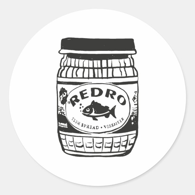 Adesivo Ilustração de Colagem de Peixes Redrômicos (Frente)