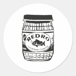 Adesivo Ilustração de Colagem de Peixes Redrômicos