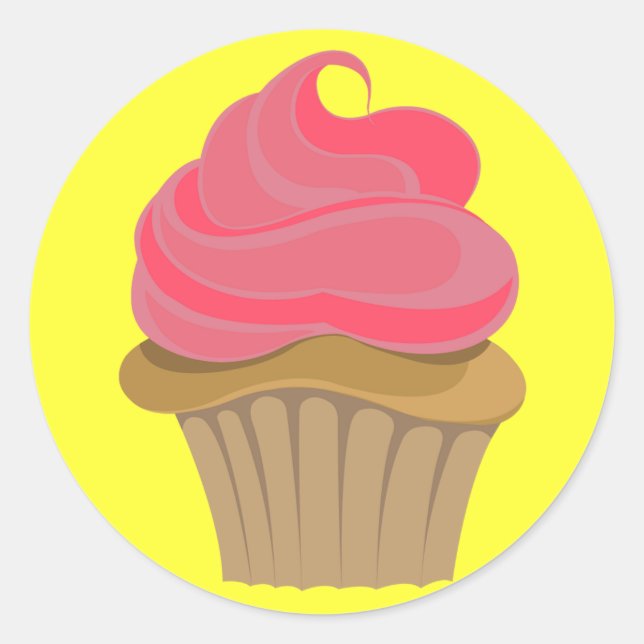 Adesivo Ilustração de cupcake (Frente)