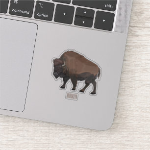 Adesivo Ilustração de desenho animado Bison