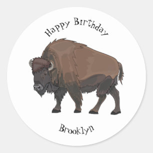 Adesivo Ilustração de desenho animado Bison