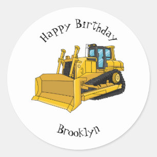 Adesivo Ilustração de desenho animado Bulldozer