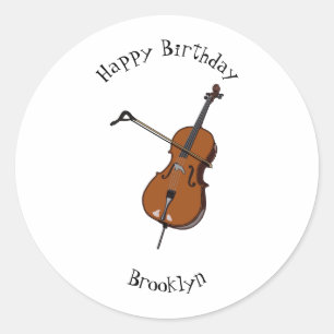Adesivo Ilustração de desenho animado Cello
