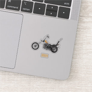 Adesivo Ilustração de desenho animado Chopper Motorcycle 1