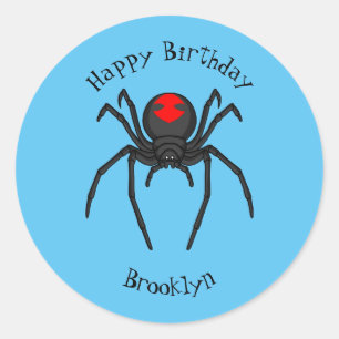 Adesivo Ilustração de desenho animado da viúva negra as