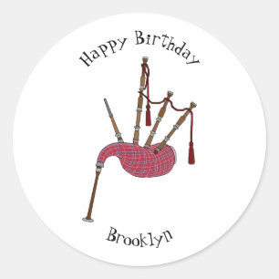 Adesivo Ilustração de desenho animado de Bagpipe