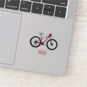 Adesivo Ilustração de desenho animado de bicicleta