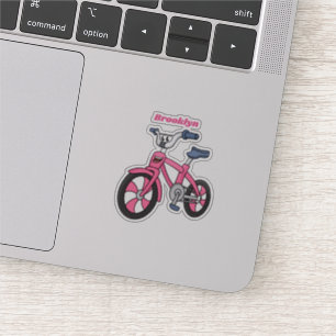 Adesivo Ilustração de desenho animado de bicicleta de cr