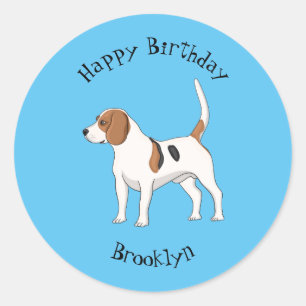 Adesivo Ilustração de desenho animado de cachorro Beagle