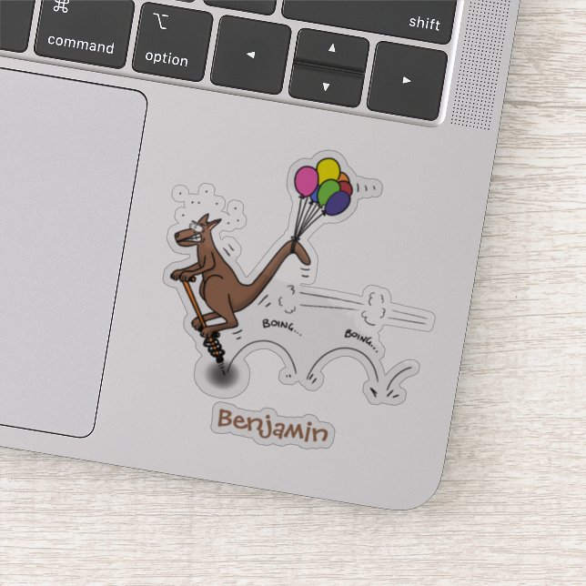 Adesivo Ilustração de desenho animado de canguru humor aus (Detalhe)