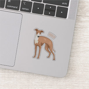 Adesivo Ilustração de desenho animado de cão Greyhound
