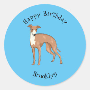 Adesivo Ilustração de desenho animado de cão Greyhound