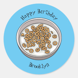 Adesivo Ilustração de desenho animado de cereais