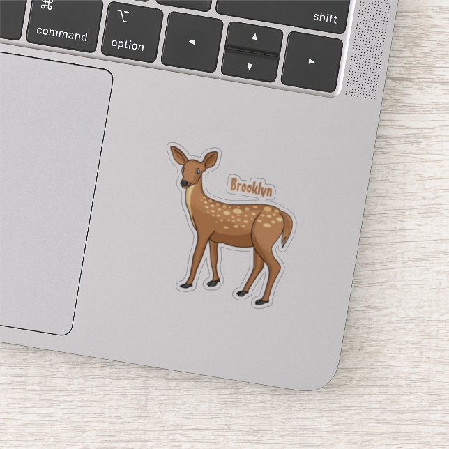 Adesivo Ilustração de desenho animado de cervo pintado (Detalhe)