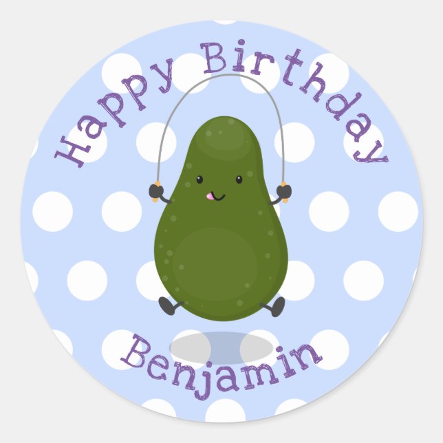 Adesivo Ilustração de desenho animado de corda de salto de (Frente)