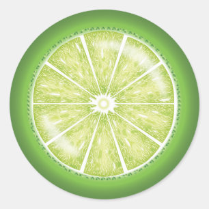 Adesivo Ilustração de desenho animado de fatia de fruta cí