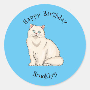 Adesivo Ilustração de desenho animado de gato persa
