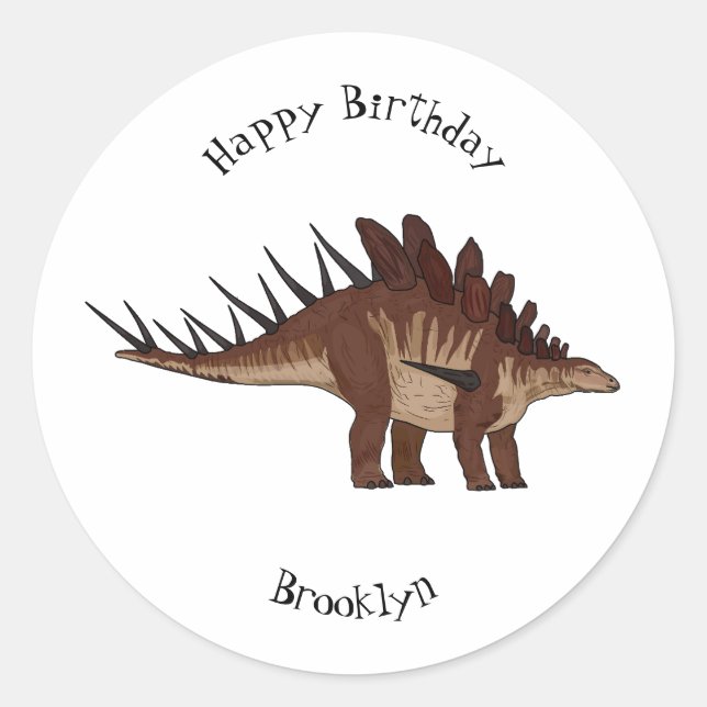 Adesivo Ilustração de desenho animado de Kentrosaurus (Frente)