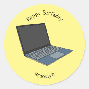 Adesivo ilustração de desenho animado de laptop