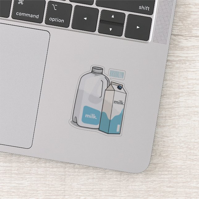 Adesivo Ilustração de desenho animado de leite (Detalhe)