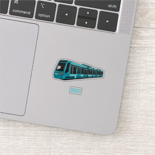 Adesivo Ilustração de desenho animado de locomotiva elétri