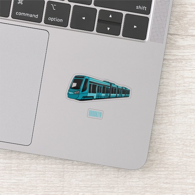 Adesivo Ilustração de desenho animado de locomotiva elétri (Detalhe)