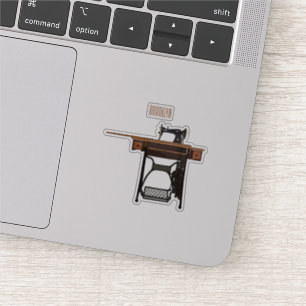 Adesivo Ilustração de desenho animado de máquina de costur