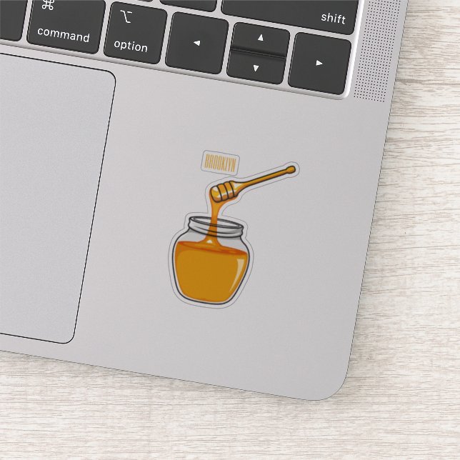 Adesivo Ilustração de desenho animado de mel (Detalhe)