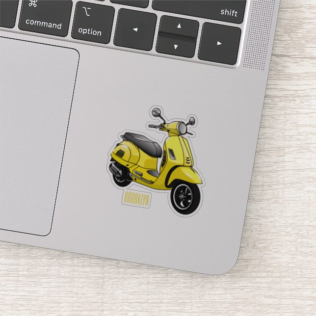 Adesivo Ilustração de desenho animado de motocicleta (Detalhe)