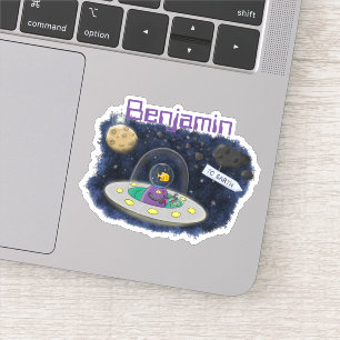 Adesivo Ilustração de desenho animado de navio espacial OV