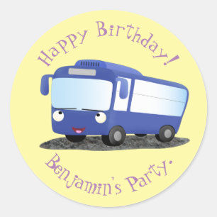 Adesivo Ilustração de desenho animado de ônibus moderno