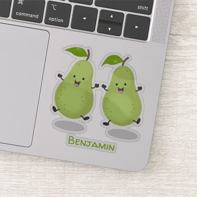 Adesivo Ilustração de desenho animado de par de pera-cúpul (Detalhe)