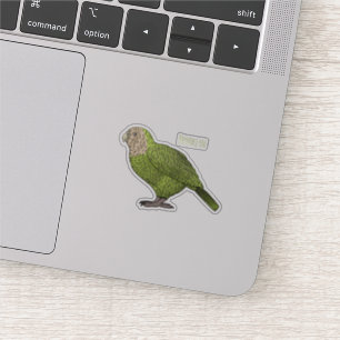 Adesivo Ilustração de desenho animado de pássaro Kakapo