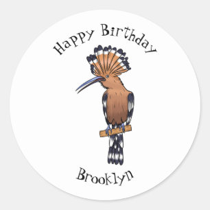 Adesivo Ilustração de desenho animado de pássaros-hópoe-as