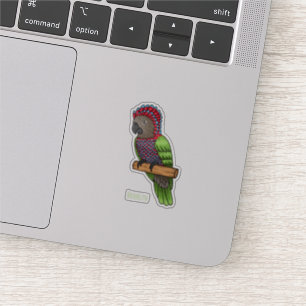 Adesivo Ilustração de desenho animado de pássaros-papagaio