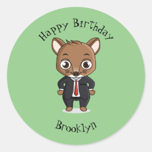 Adesivo Ilustração de desenho animado de rato bonito