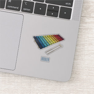 Adesivo Ilustração de desenho animado de xilofone