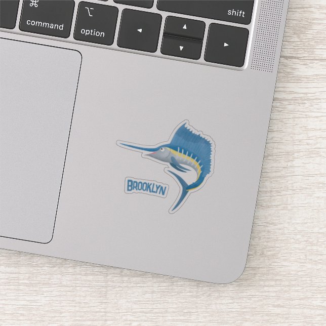 Adesivo Ilustração de desenho animado divertida de agulhão (Detalhe)